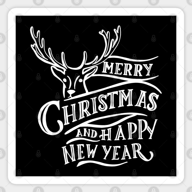 Merry Christmas and Happy New Year Magnet by valentinahramov